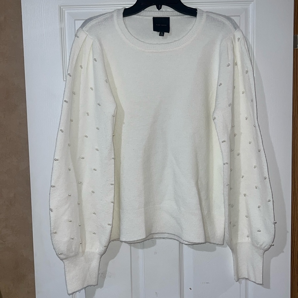 Beautiful White Pearl Sweater